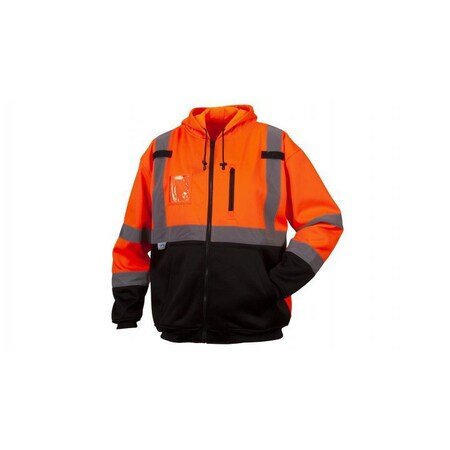 Pyramex Class 3 premium zipper sweatshirt in orange - 2X large RSZH3320X2